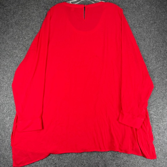Lane Bryant Red Sequin Embellished Long Sleeve Plus Size Top Christmas 22/24 - Picture 4 of 8